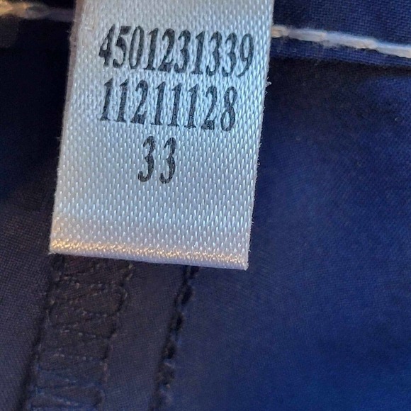 Weekends By Chicos Cargo Crop Pants Womens Size 1.5 US 10 Navy Blue Pockets - Picture 7 of 8